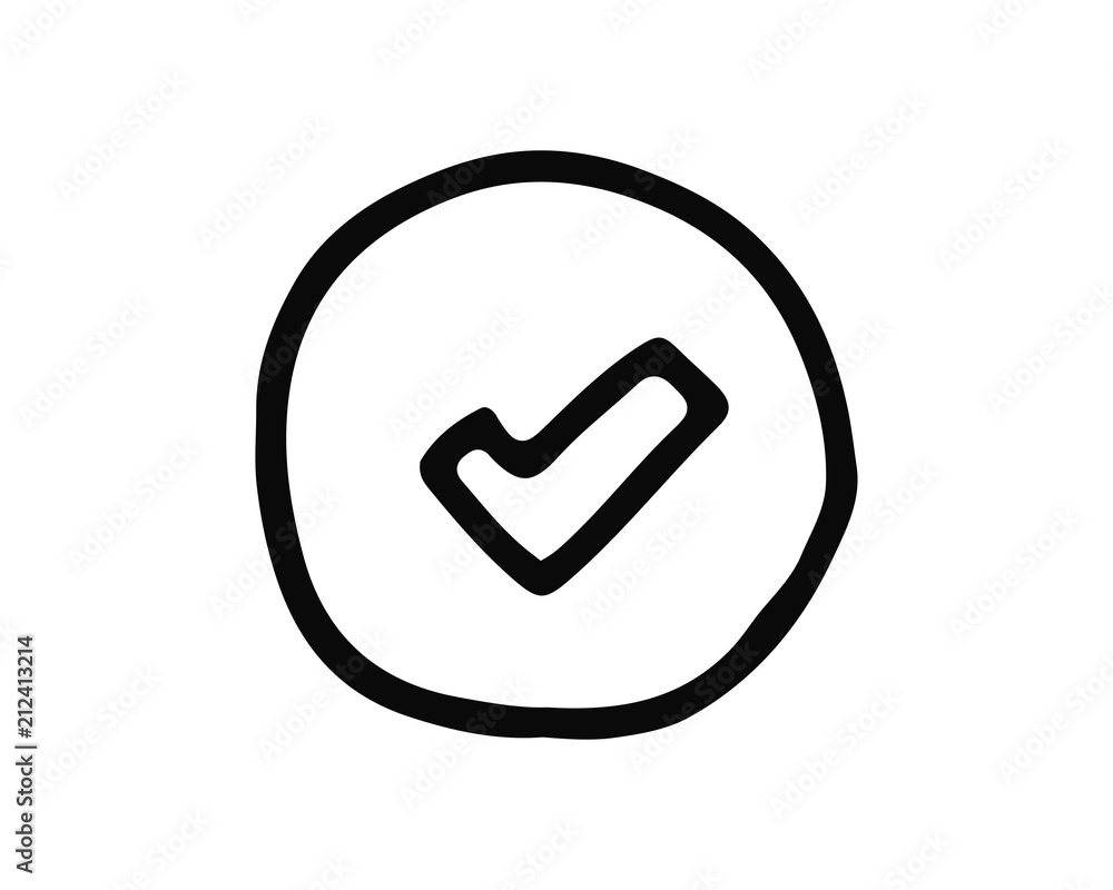 checked hand drawn icon , designed for web and app checked hand drawn icon , designed for web and app