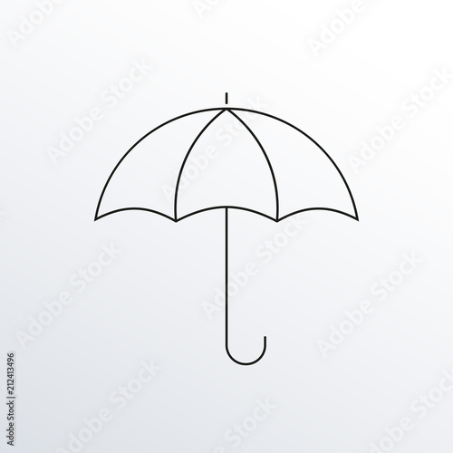 Umbrella thin line icon. Outline logo. Vector illustration.