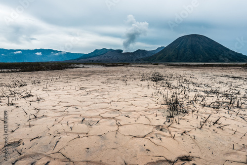 barren sand land and mountain