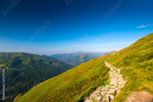 tourist route to the summit of Mount Kasprowy Wierch Poland