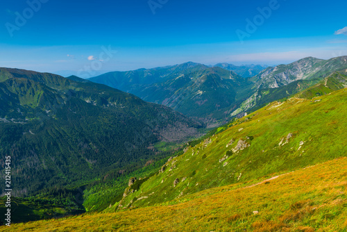 green mountains high Tatras in Poland picturesque view