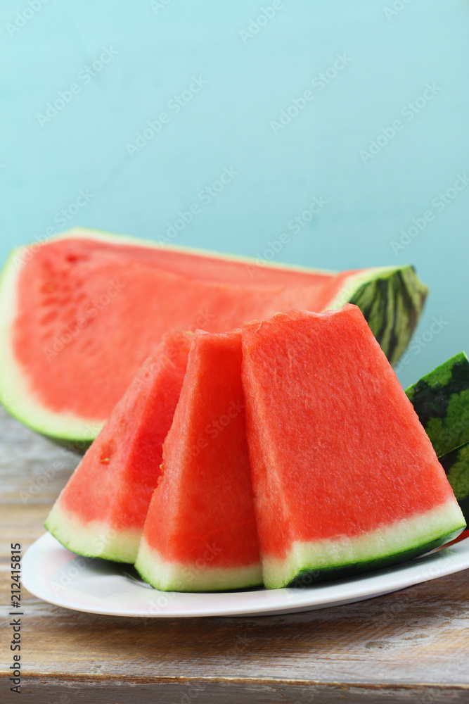 Few slices of fresh watermelon, closeup
Few slices of fresh watermelon, closeup