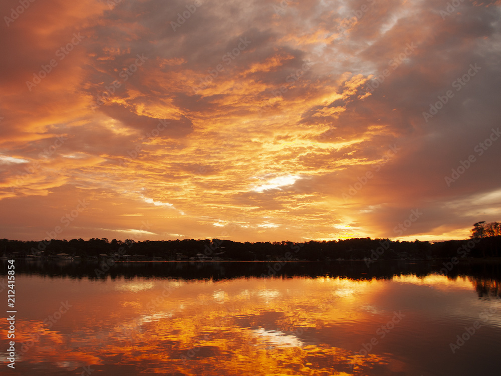 Orange cloud Sunrise Seascape Australia