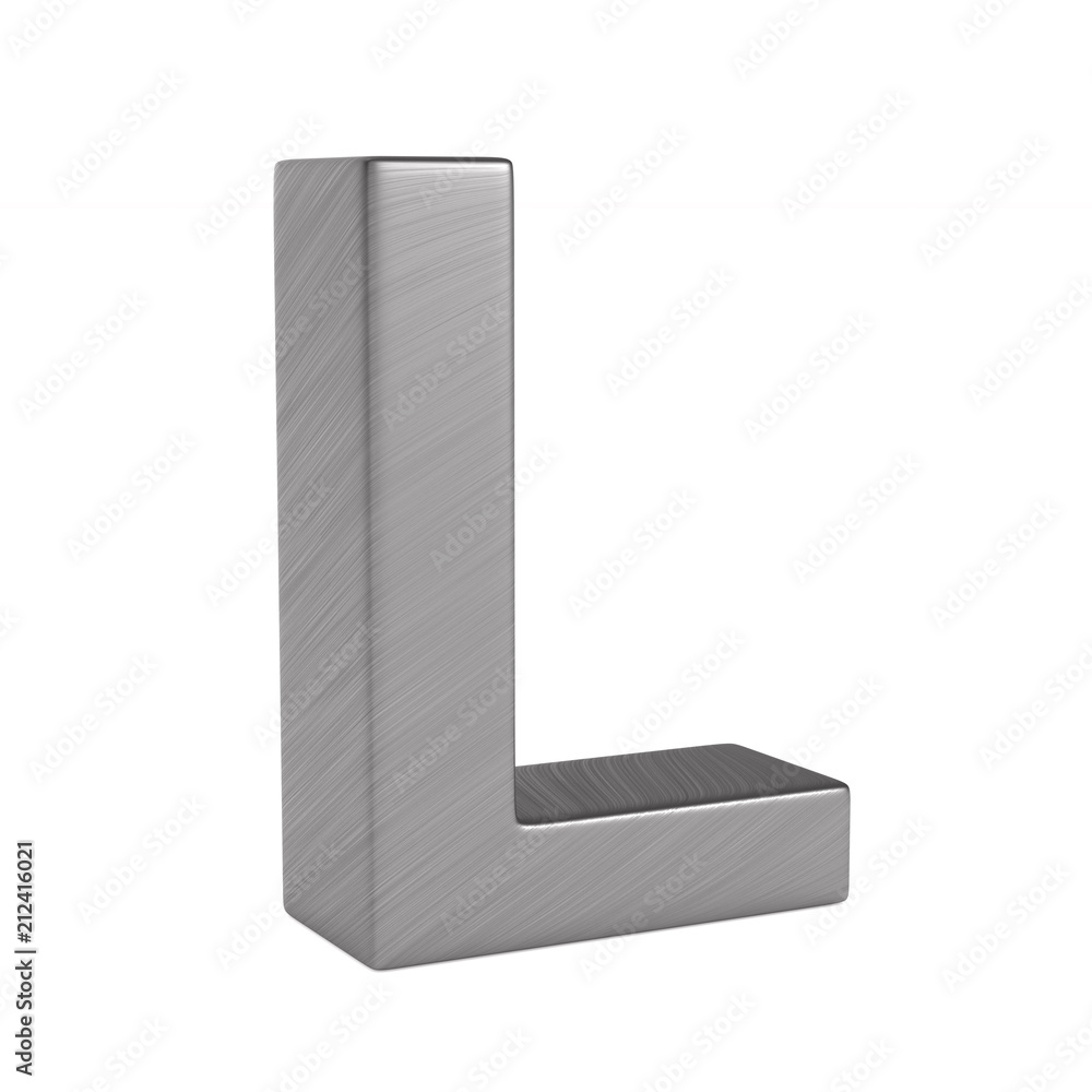 Character L on white background. Isolated 3D illustration Character L on white background. Isolated 3D illustration