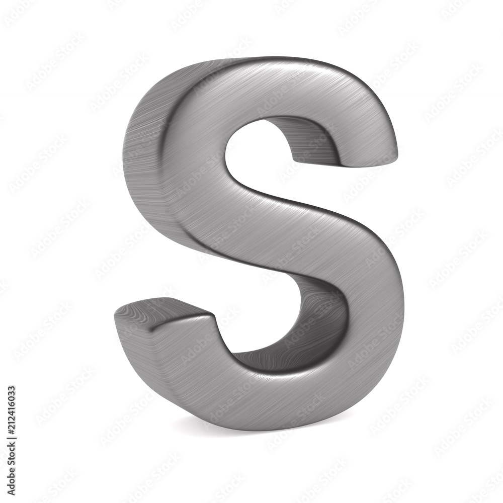 Character S on white background. Isolated 3D illustration Character S on white background. Isolated 3D illustration
