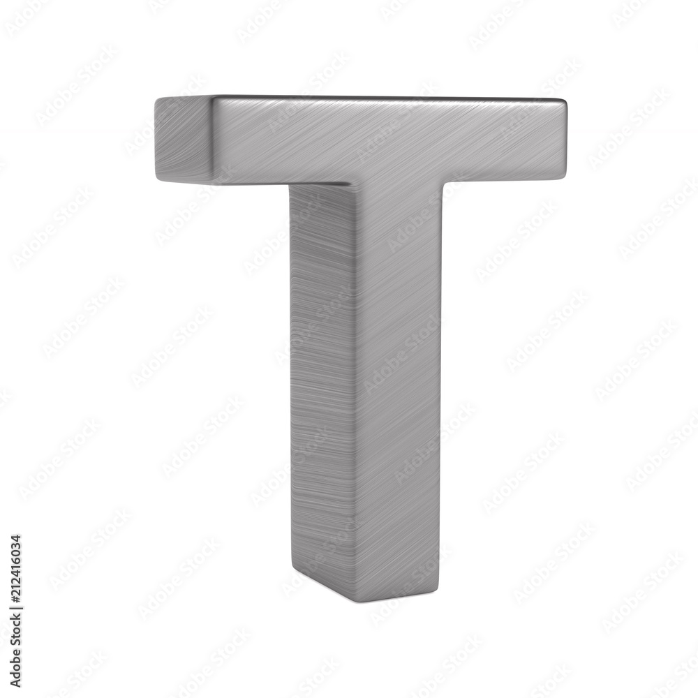 Character T on white background. Isolated 3D illustration Character T on white background. Isolated 3D illustration