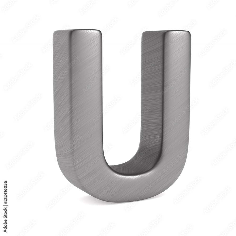 Character U on white background. Isolated 3D illustration Character U on white background. Isolated 3D illustration