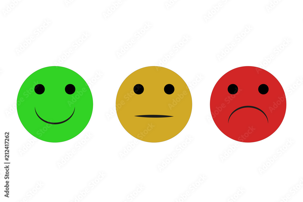 Emoticonos de felicidad, indiferencia y tristeza. Emoticonos de felicidad, indiferencia y tristeza.