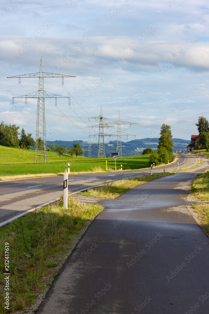transmission line in bavaria south germany