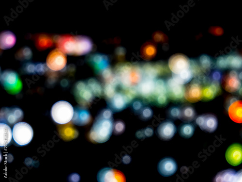 blurred bokeh light defocused background and textured for Christmas , New Year holidays party and celebration background wallpaper © kae2nata