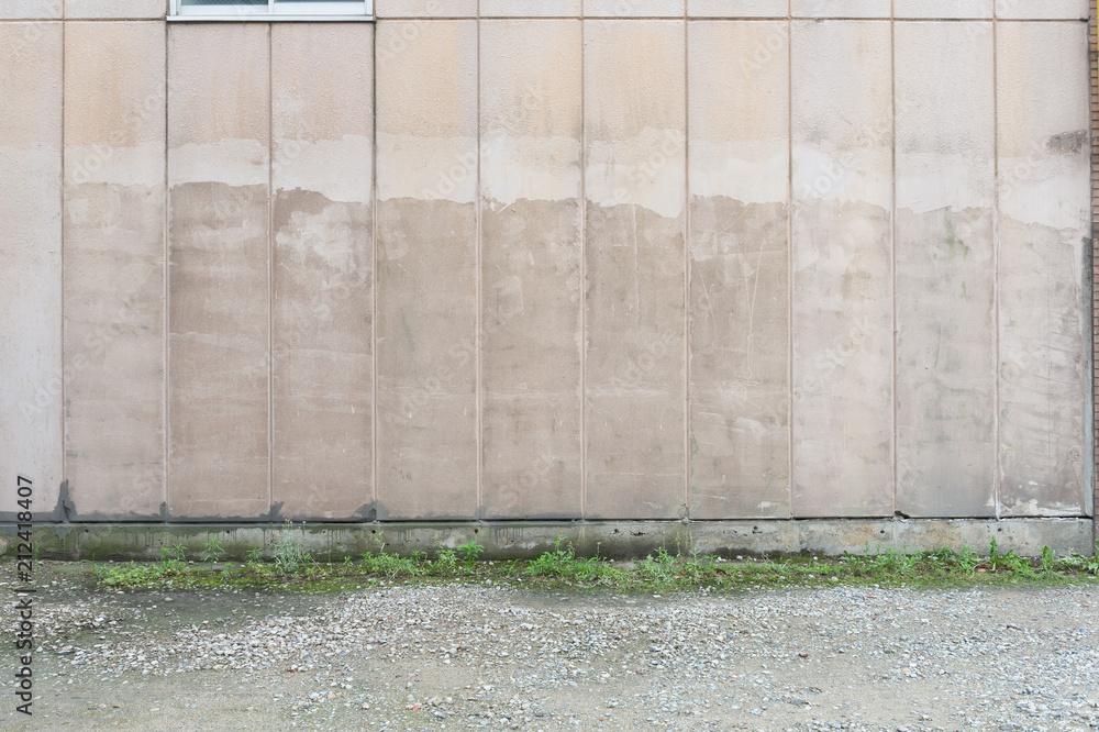 Fototapeta premium street wall background ,Industrial background, empty grunge urban street with warehouse brick wall
