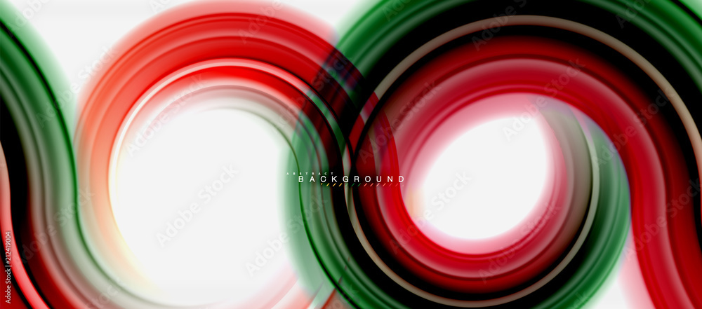 Rainbow fluid color line abstract background - swirl and circles, twisted liquid colours design, colorful marble or plastic wavy texture backdrop, multicolored template for business or technology Rainbow fluid color line abstract background - swirl and circles, twisted liquid colours design, colorful marble or plastic wavy texture backdrop, multicolored template for business or technology