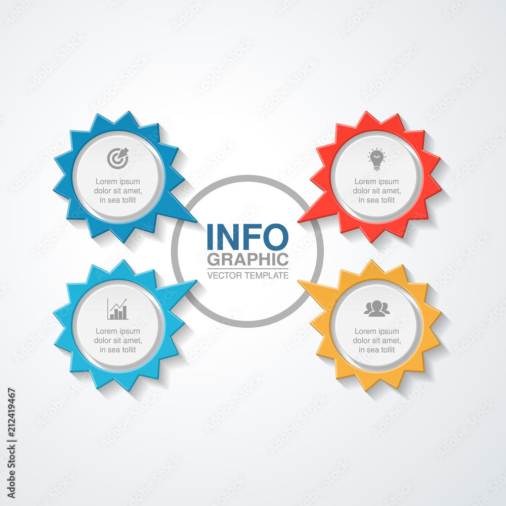 Vector infographic template for diagram, graph, presentation, chart, business concept with 4 options. Vector infographic template for diagram, graph, presentation, chart, business concept with 4 options.