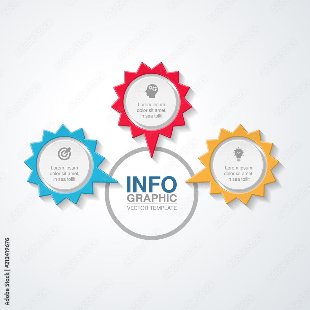 Vector infographic template for diagram, graph, presentation, chart, business concept with 3 options. Vector infographic template for diagram, graph, presentation, chart, business concept with 3 options.