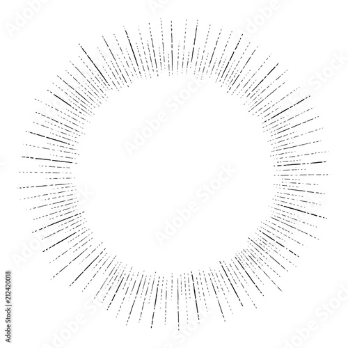 Rays hand drawing vintage engraving illustration isolated on white background