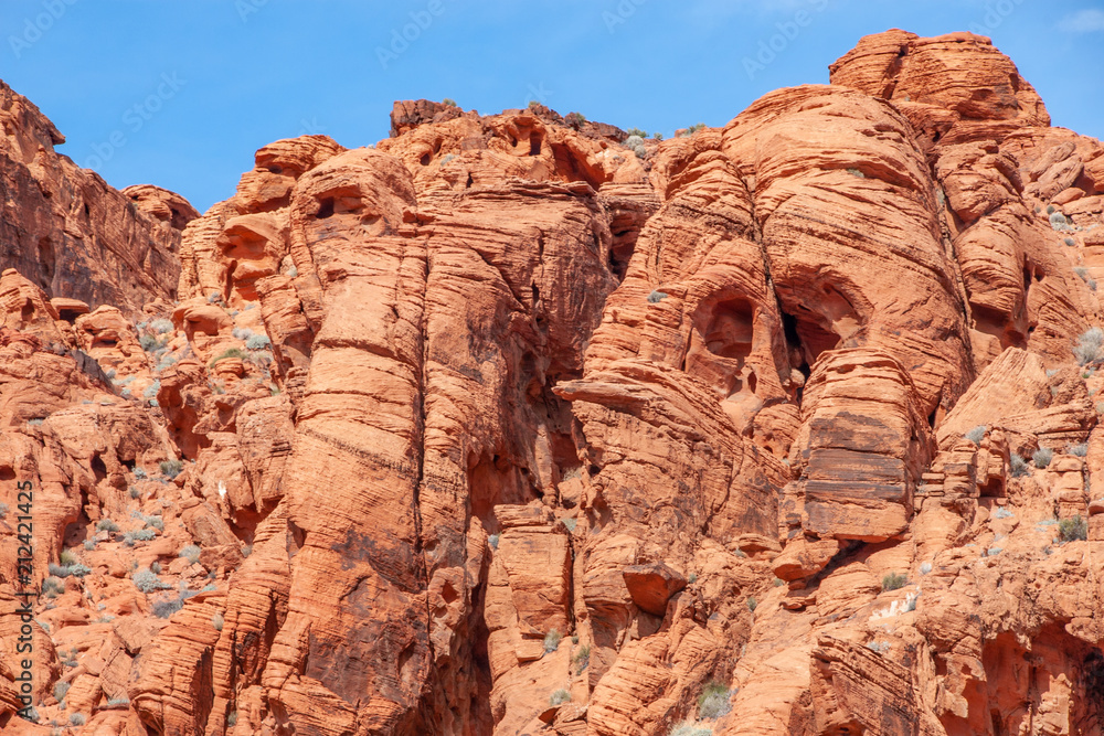 Fototapeta premium Red rock formations in the Valley of Fire, Nevada
