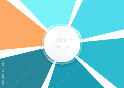 Vector 6 Step 3d Infographic Page Segments Template