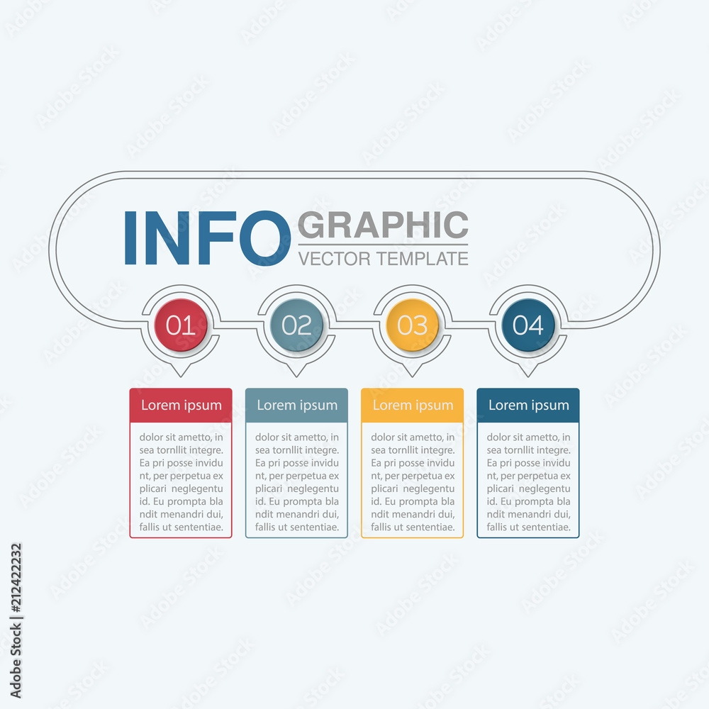 Vector infographic template for diagram, graph, presentation, chart, business concept with 4 options.