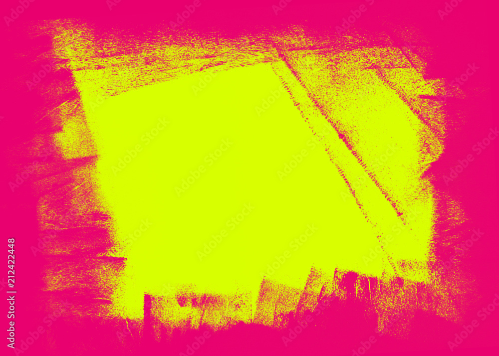 yellow and pink grunge brush texture background