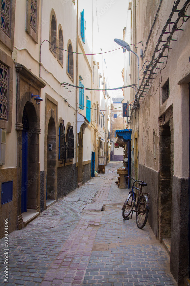 Narrow streets of the old city of Essaouira