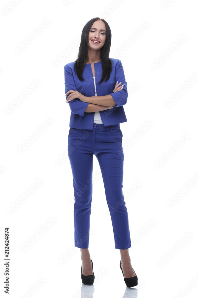 Confident young businesswoman standing with hands in pocket Confident young businesswoman standing with hands in pocket