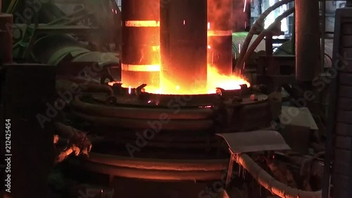 Electroarc furnace at metallurgical plant