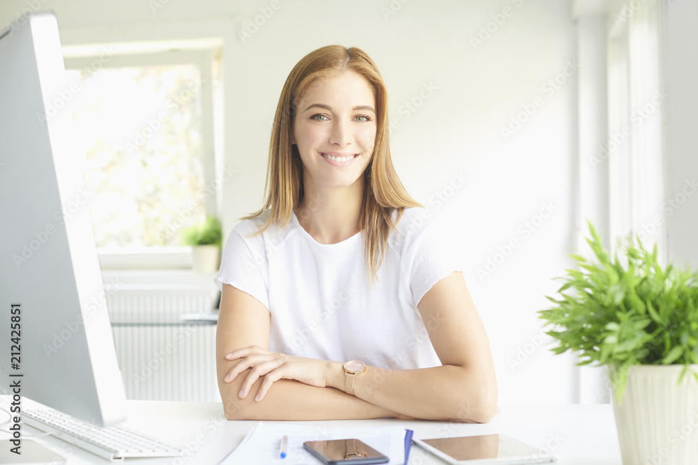 Smiling young businesswoman portrait Smiling young businesswoman portrait