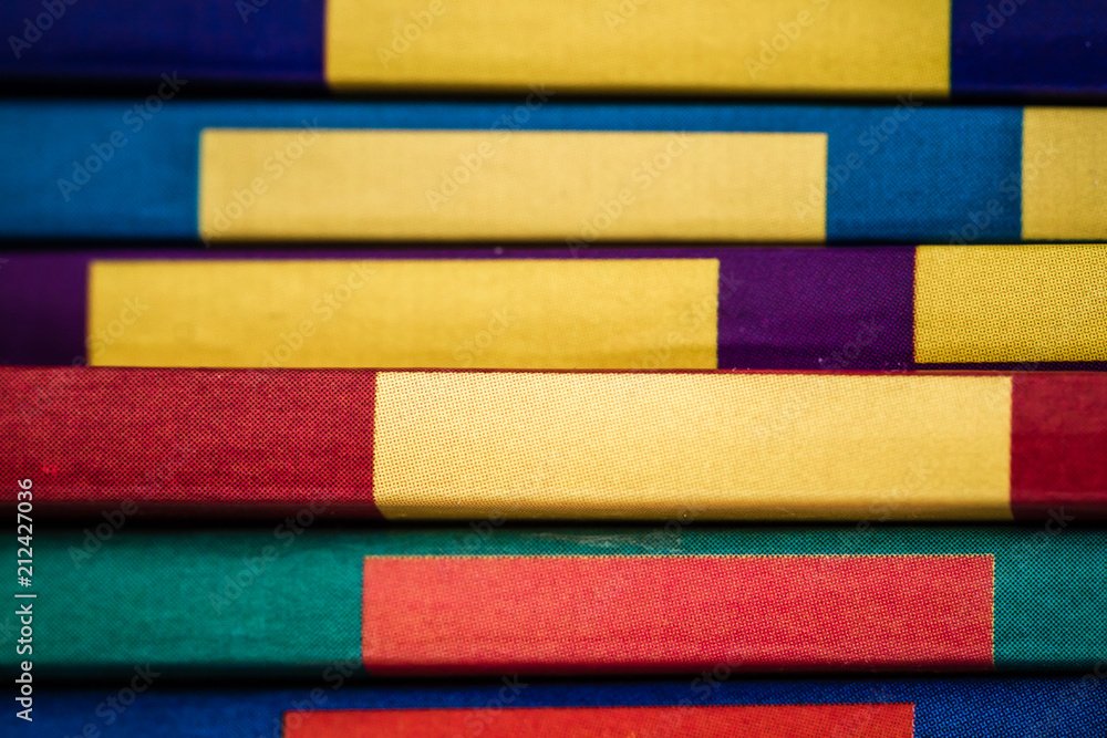 Close View, Pile of Colorful Books Close View, Pile of Colorful Books