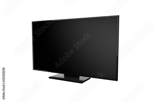 Wide screen tv isolated on white background