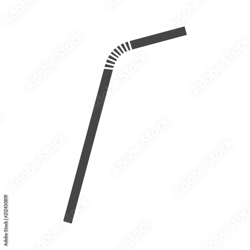 Drinking straw icon logo