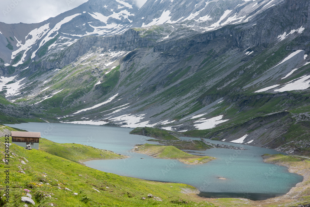 Glattalp lake, muotathal, schwyz, the Largest Karst Region in Switzerland.