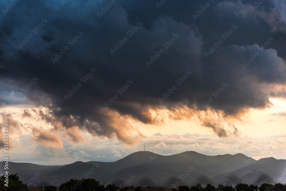 sunset in the clouds