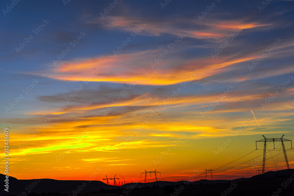 Clouds at the sunset