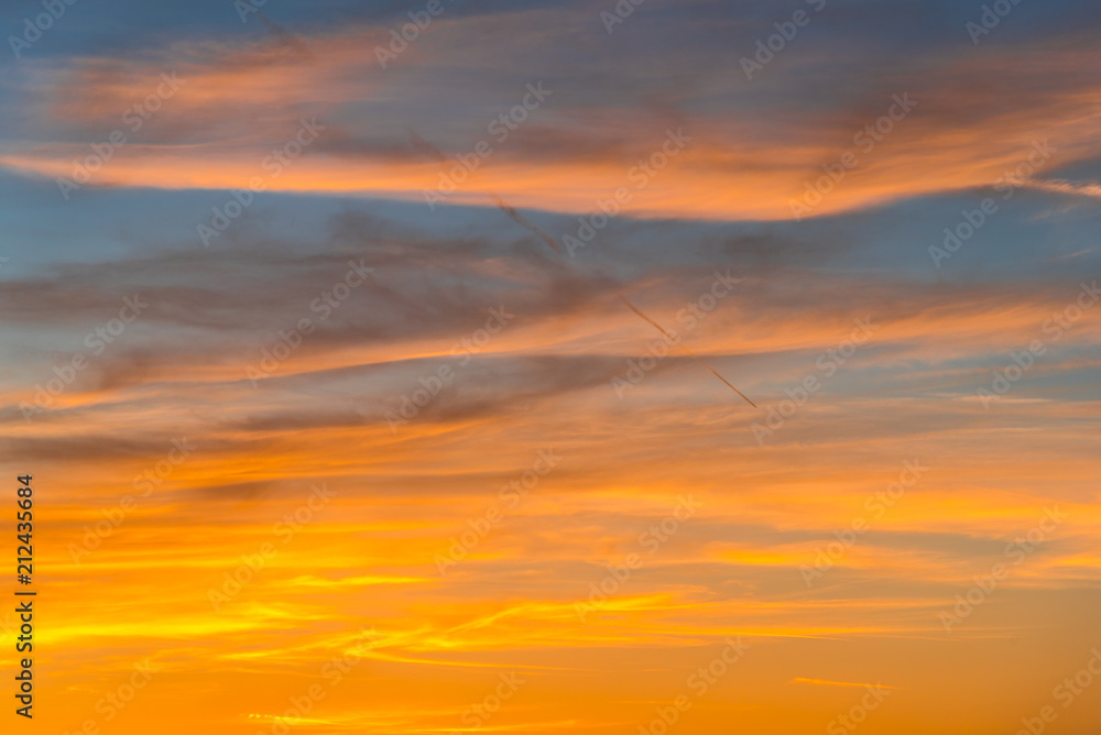 Clouds at the sunset