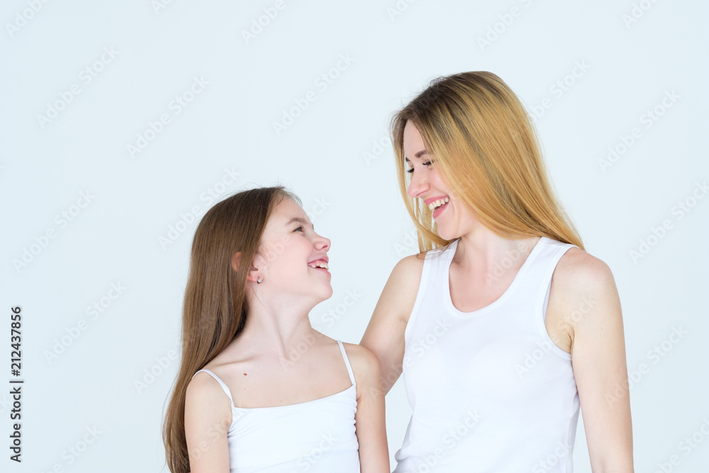 love fun and happiness. joyful family moments. mom and daughter smiling and laughing together. love fun and happiness love fun and happiness. joyful family moments. mom and daughter smiling and laughing together. love fun and happiness