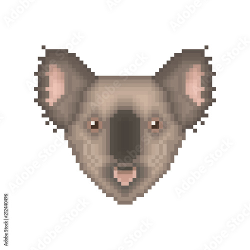 Photography Koala Bear pixel art portrait