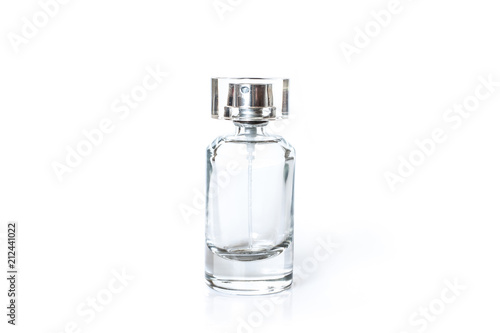 Perfume bottle mock up, transparent glass spray