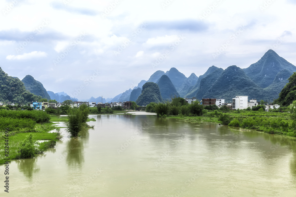 The beautiful landscape of Guilin in Yangshuo