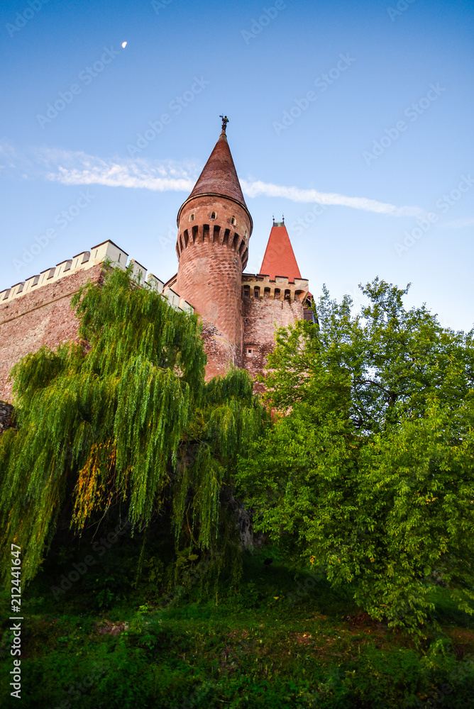 Fototapeta premium Old medieval Corvinesti Castle, Romania