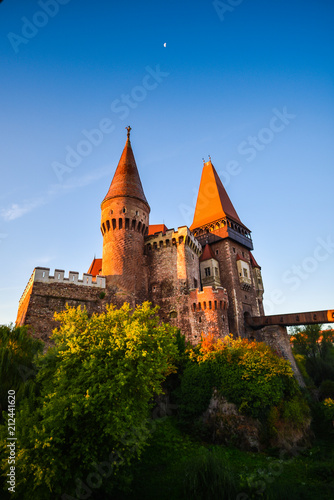 Old medieval Corvinesti Castle, Romania