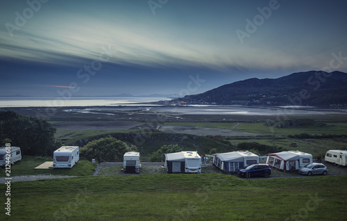 Caravan Park at Scenic Hill in North Wales