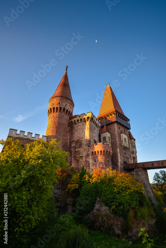 Old medieval castle Corvinesti, Romania