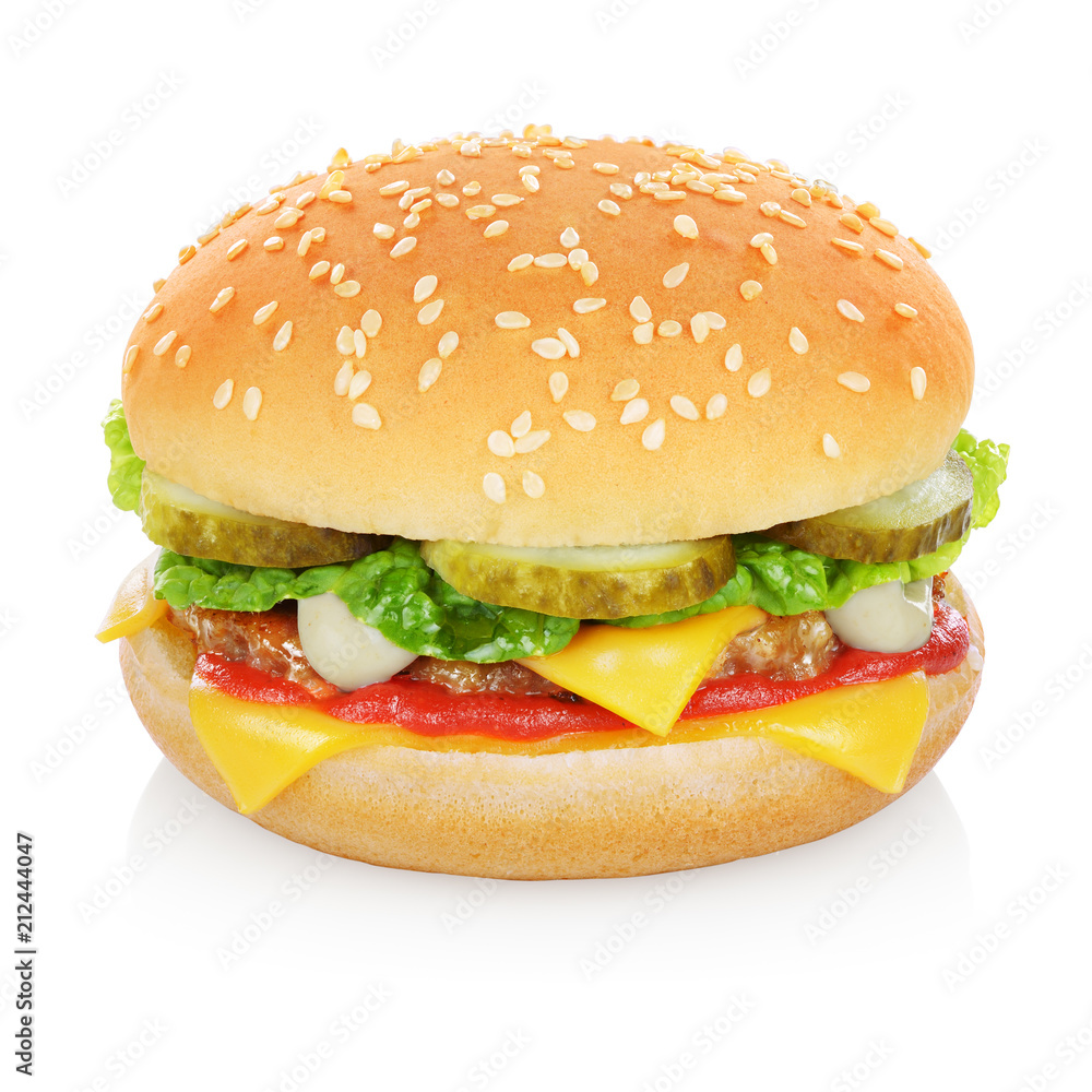 Cheese burger isolated Cheese burger isolated