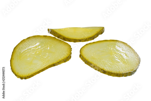 Green pickles isolated