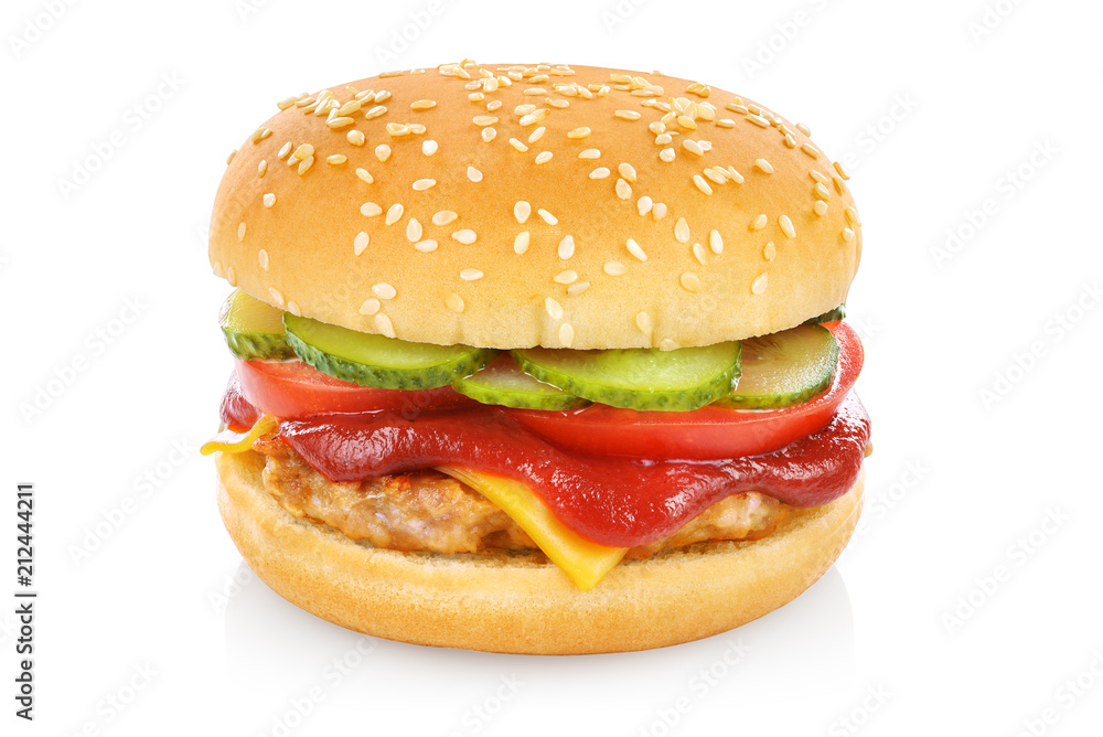 Hamburger isolated on white Hamburger isolated on white