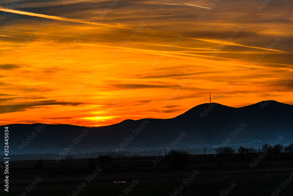 Naklejka premium Amazing sunset