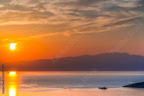 Sea landscape at the sunset   greece