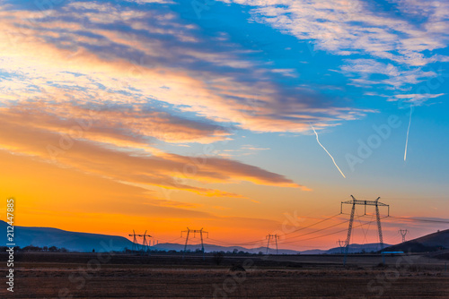 fantastic sky at the sunset