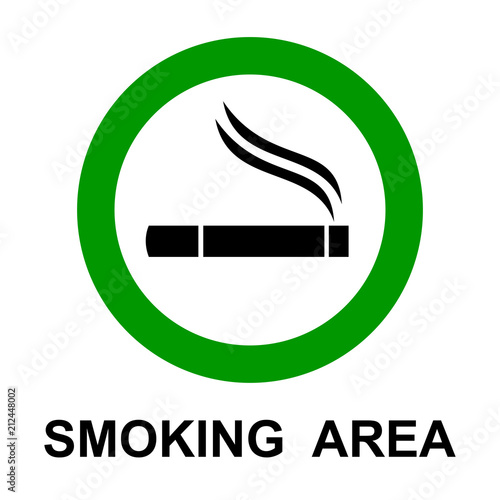 Smoking area, cigarette sign - stock vector