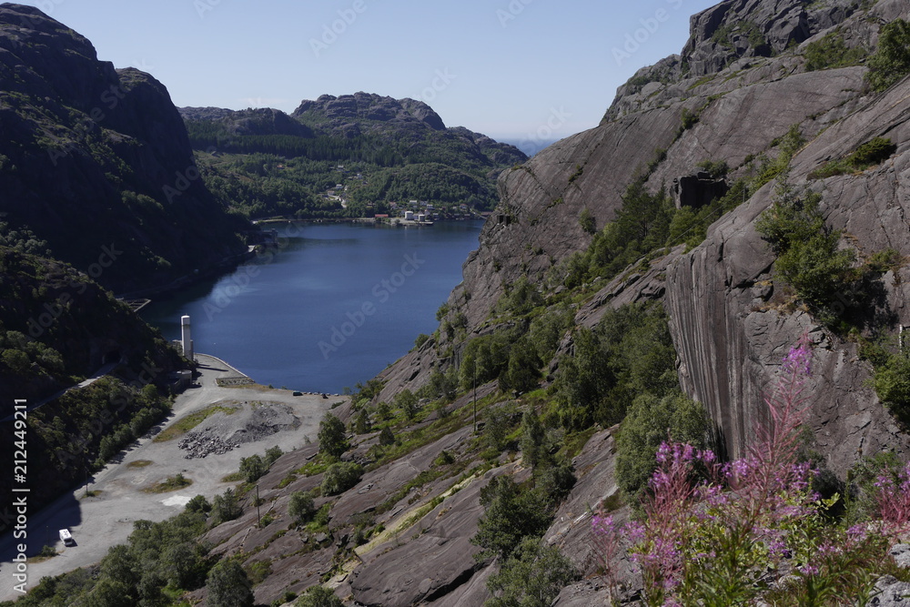 In den Bergen oberhalb des Jossingfjord, Norwegen